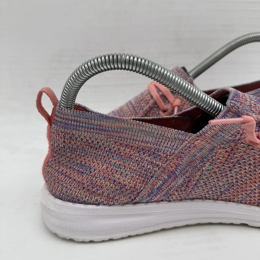 Hey Dude Wendy Halo Womens Size 7 Shoes Sunset Pink Multicolor Moc Toe Slip On